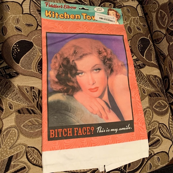 Kitchen Towel Set - “B!TCH FACE? This is my smile.” - Picture 1 of 5